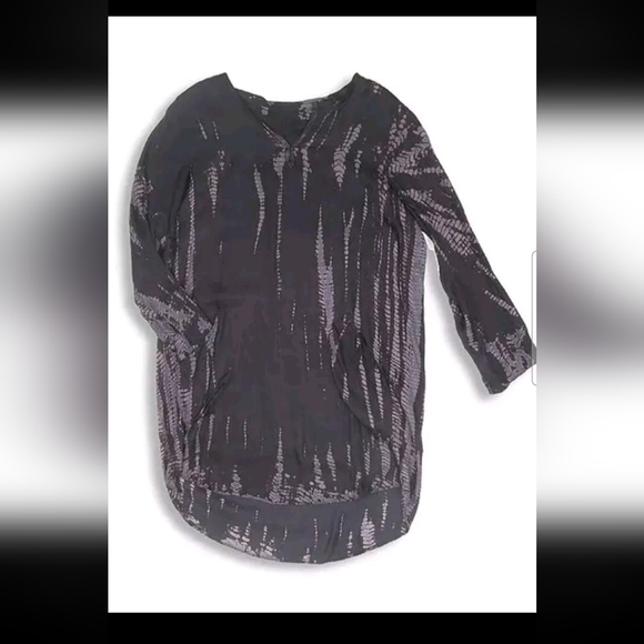 Zadig & Volaire Womens Black And Gray Ruth  Long Sleeve Tunic Top  M - Picture 1 of 13